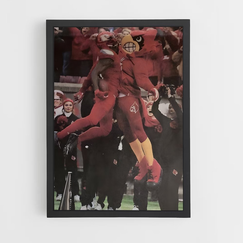 Poster Cardinal en Course – affiche Basketball (vue 2)